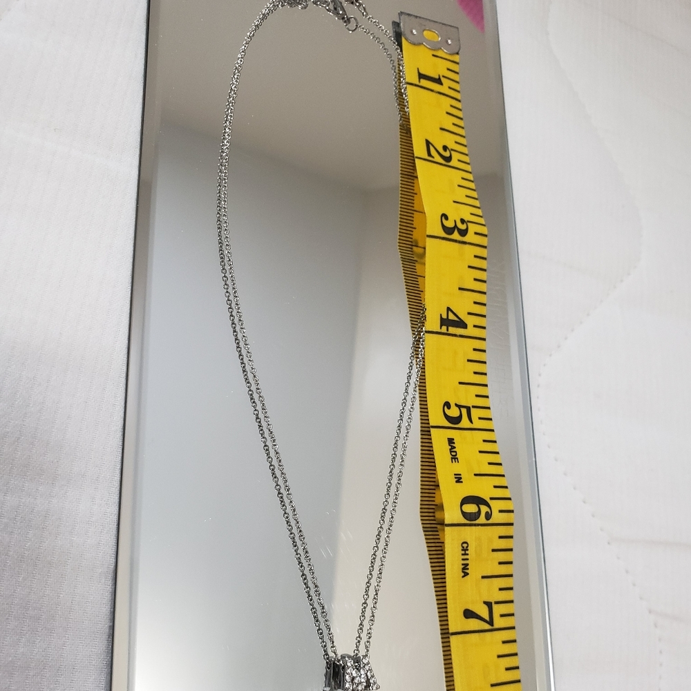 "M" Rinestone Necklace - Picture 4 of 4